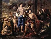 POUSSIN, Nicolas The Victorious David af oil painting